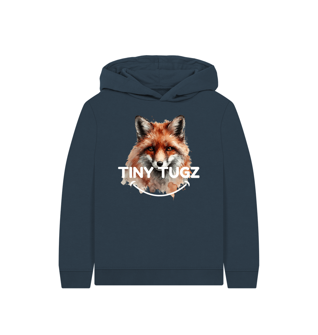 Navy Blue Printed Kids Hoodie