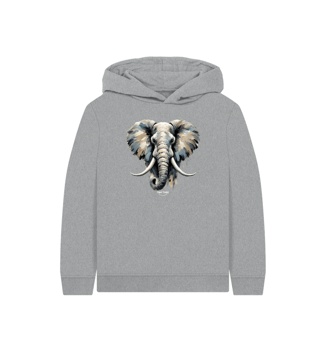 Athletic Grey Printed Kids Hoodie