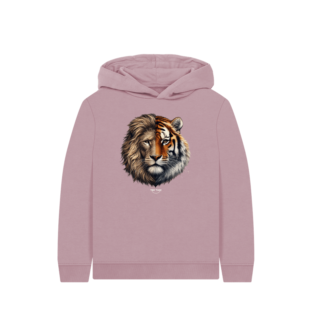 Mauve Printed Kids Hoodie
