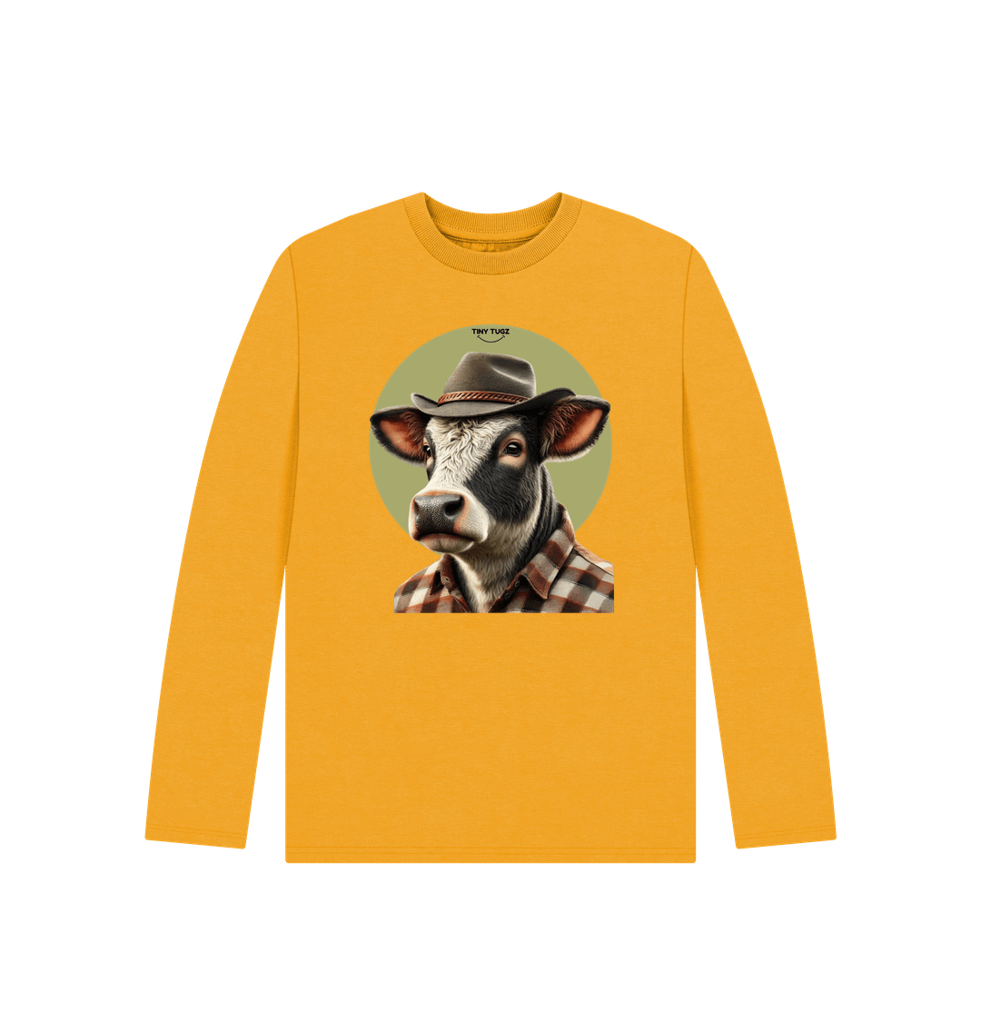 Mustard Printed Kids T-Shirt