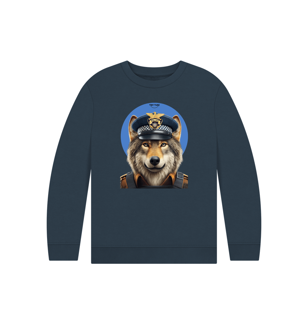 Navy Blue Printed Kids Jumper