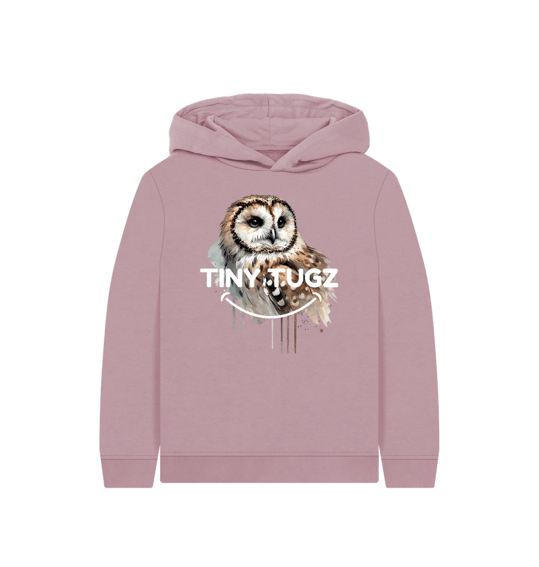 Mauve Printed Kids Hoodie