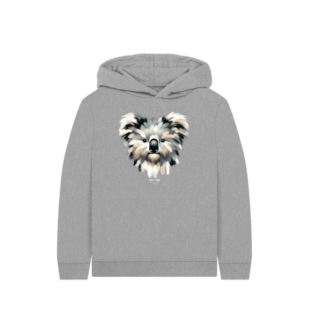 Athletic Grey Printed Kids Hoodie