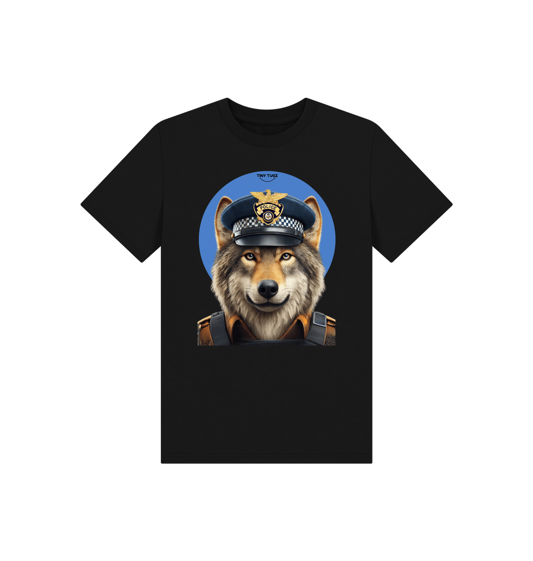 Black Printed Kids T-Shirt