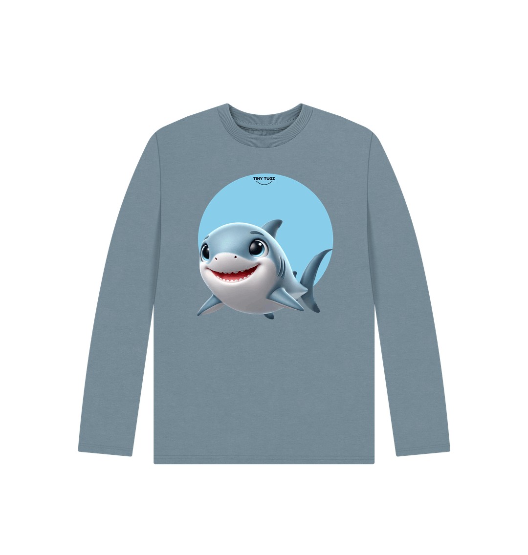 Stone Blue Printed Kids T-Shirt