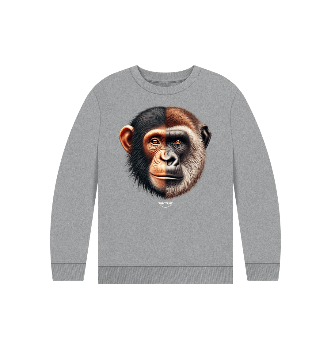 Athletic Grey Printed Kids Jumper