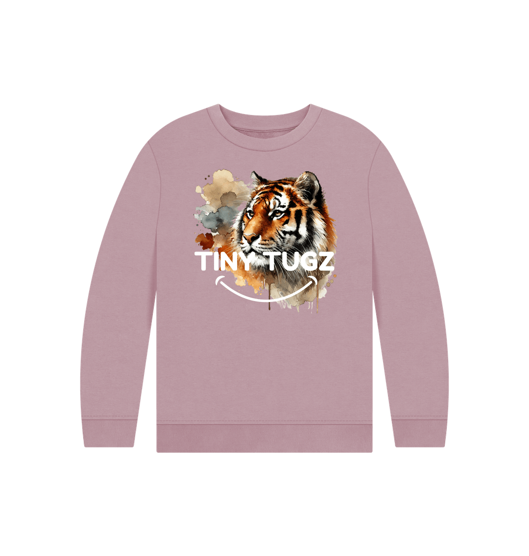Mauve Printed Kids Jumper