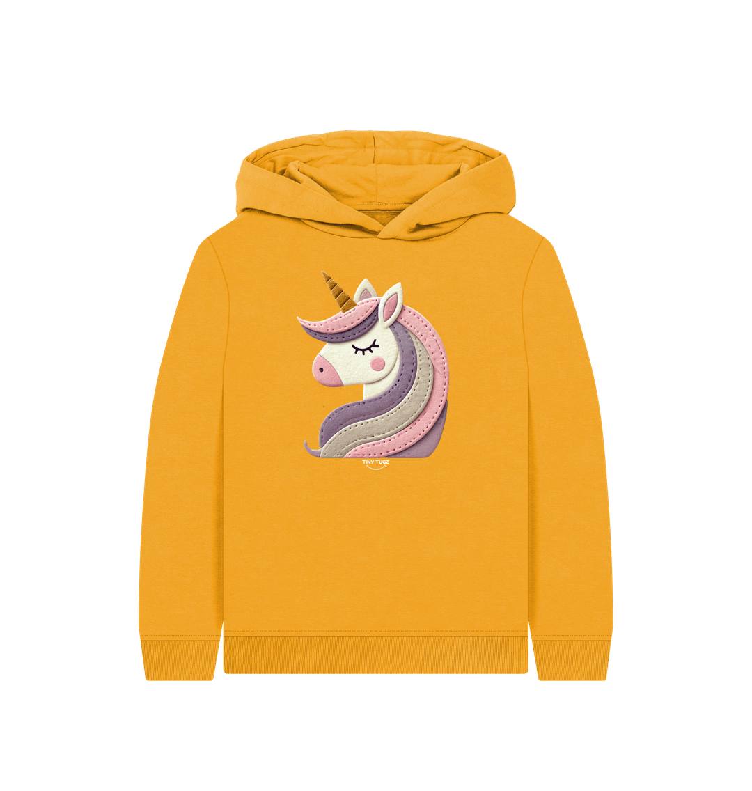 Mustard Printed Kids Hoodie
