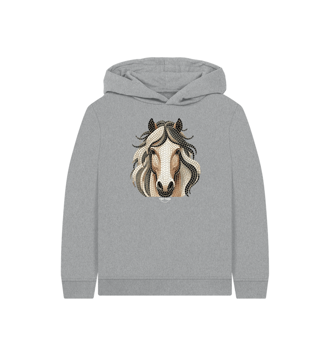 Athletic Grey Printed Kids Hoodie