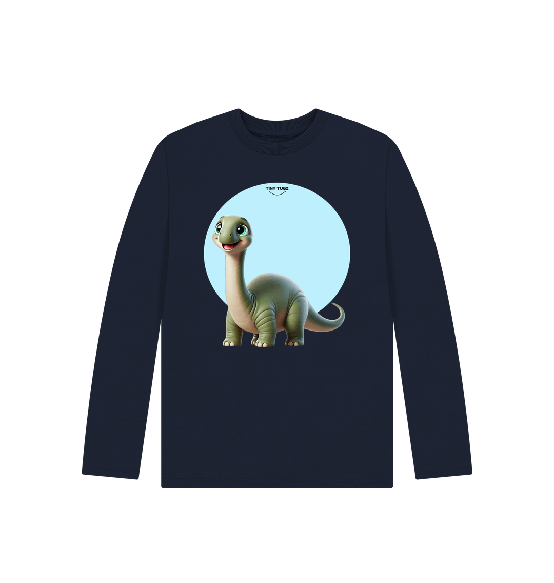 Navy Blue Printed Kids T-Shirt