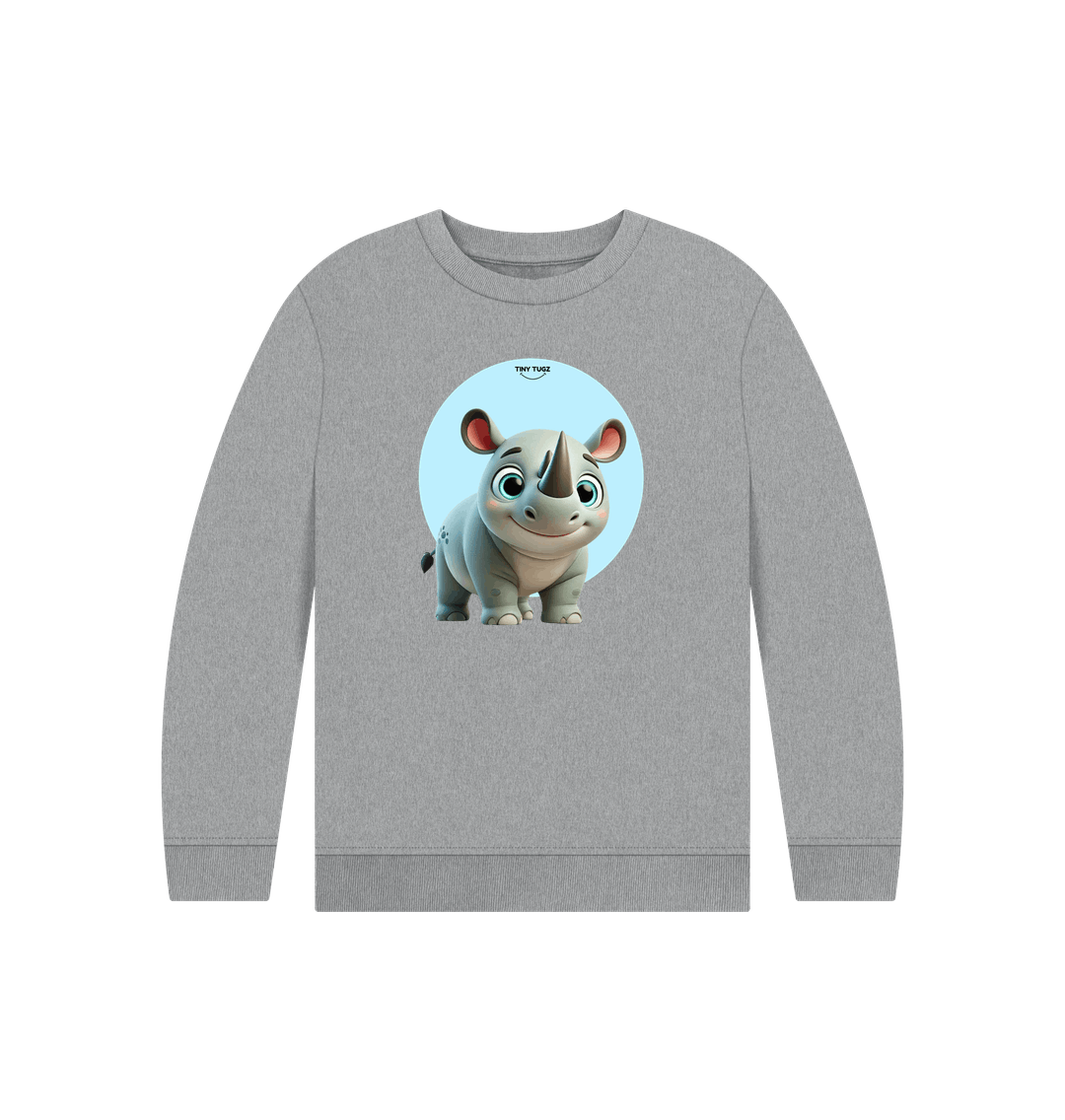 Athletic Grey Printed Kids Jumper