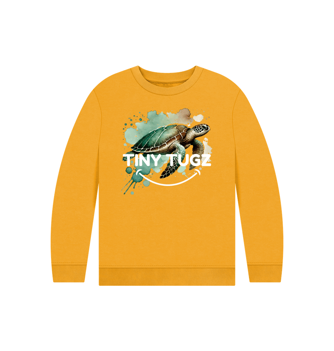 Mustard Printed Kids Jumper