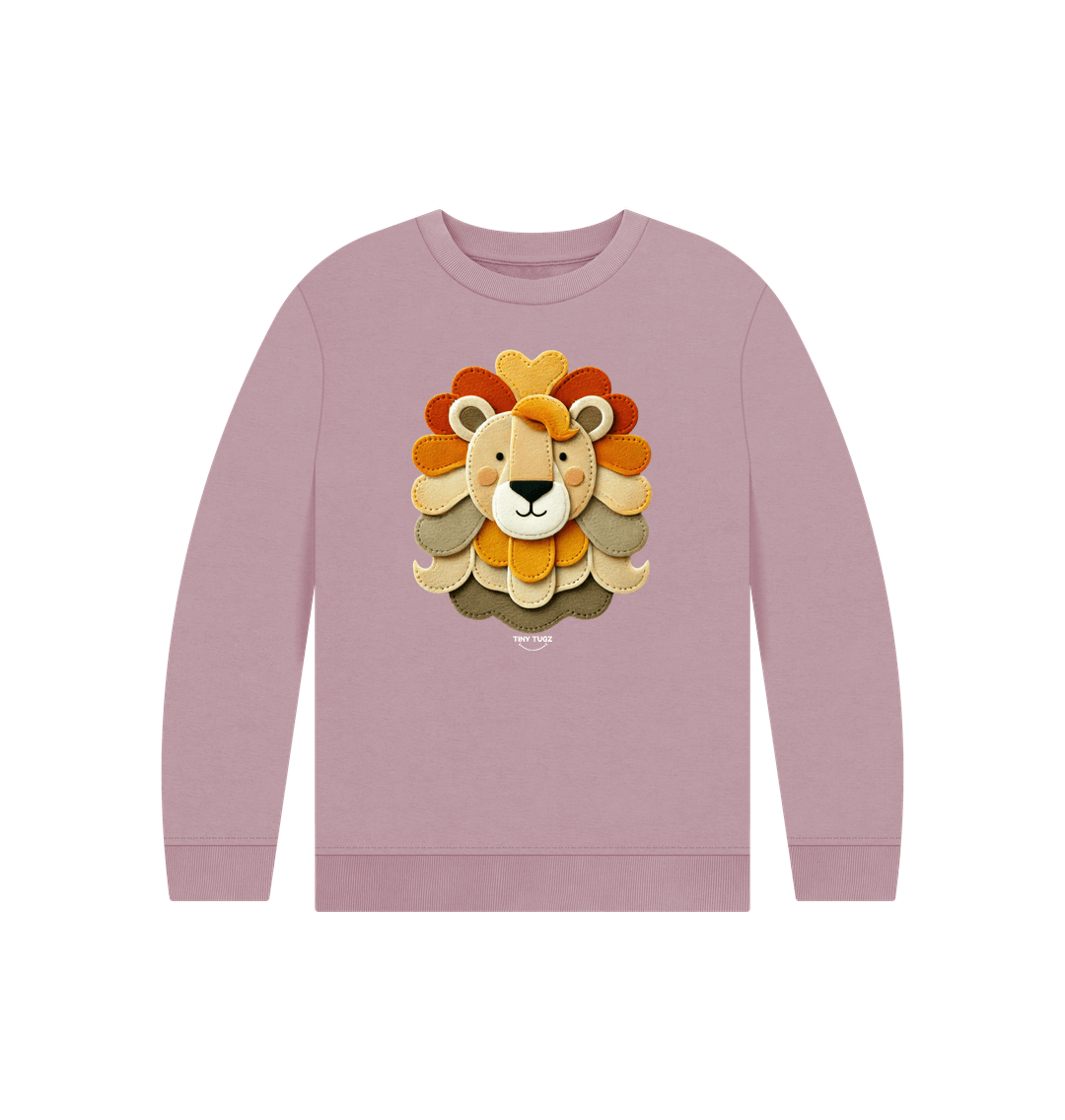 Mauve Printed Kids Jumper