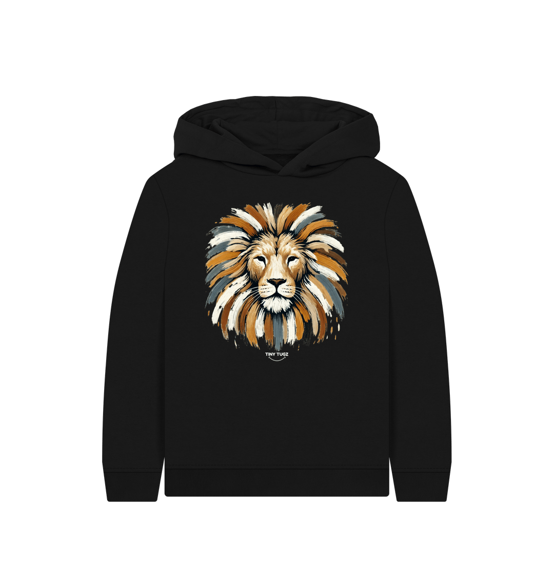Black Printed Kids Hoodie