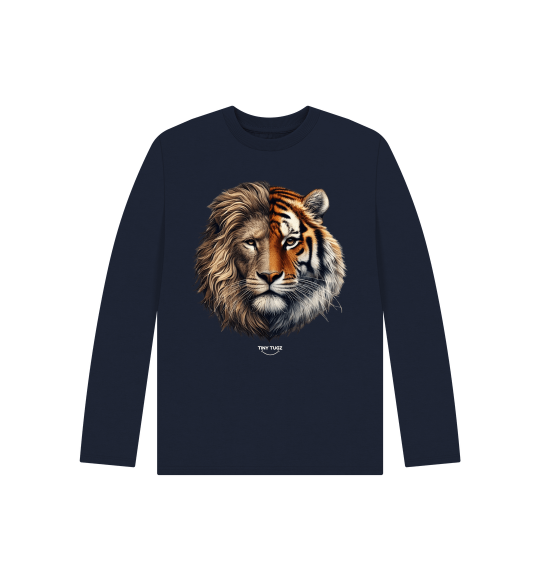 Navy Blue Printed Kids T-Shirt