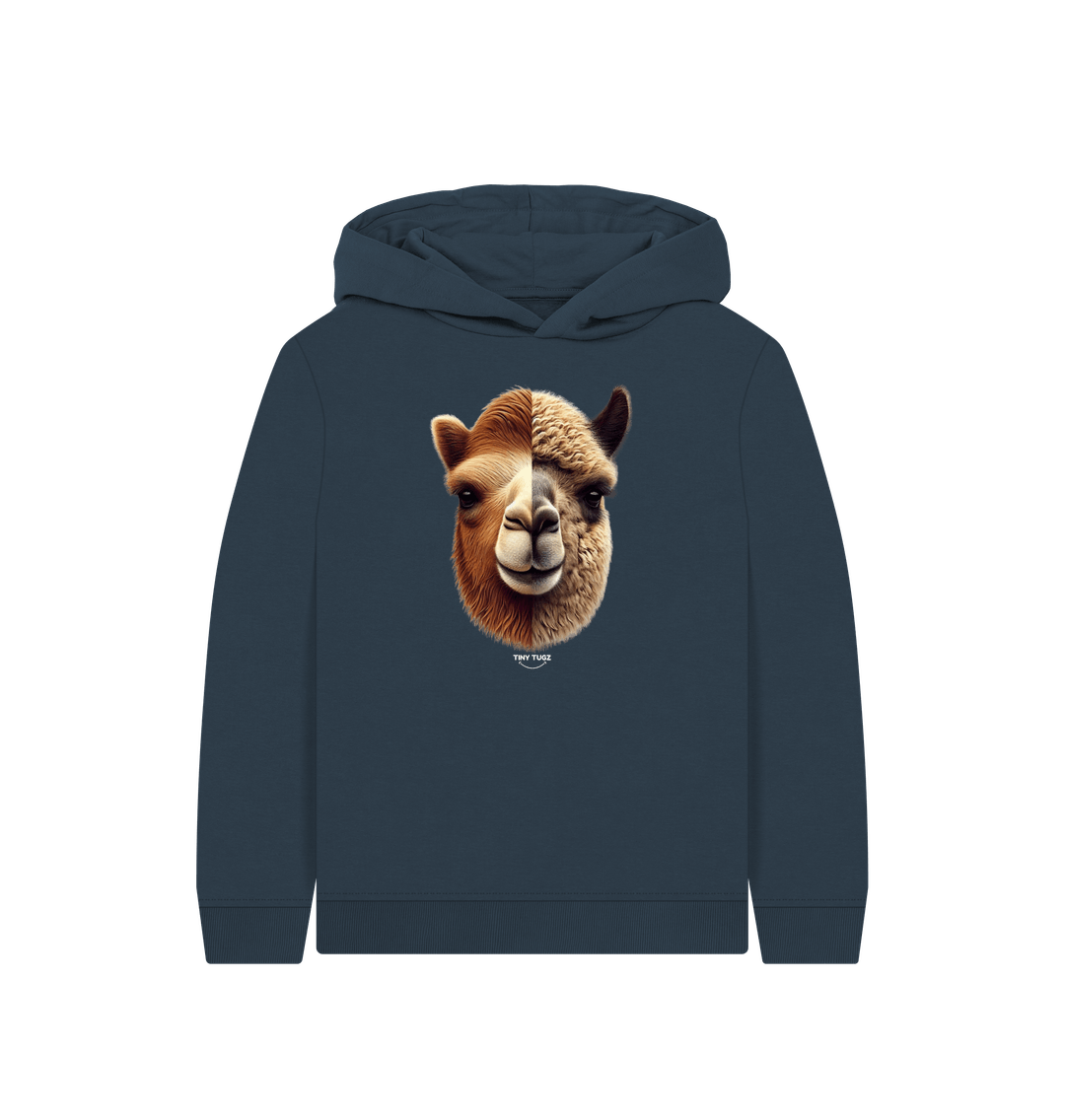 Navy Blue Printed Kids Hoodie