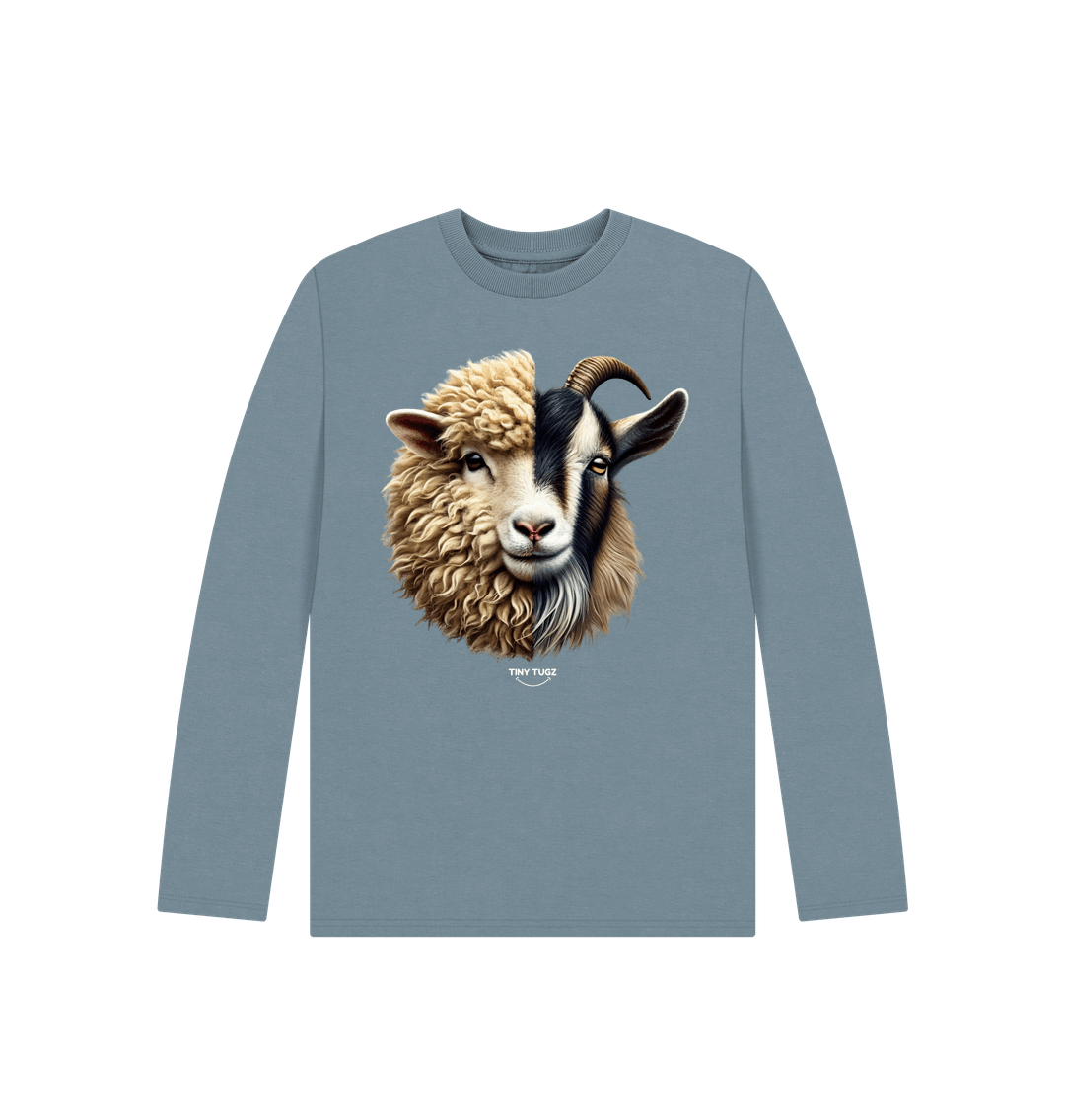 Stone Blue Printed Kids T-Shirt