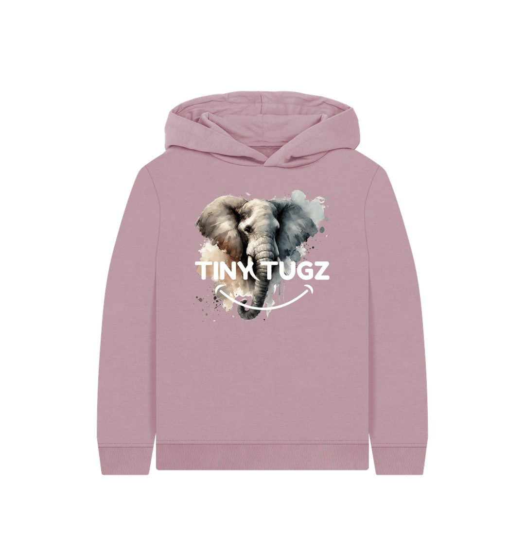 Mauve Printed Kids Hoodie