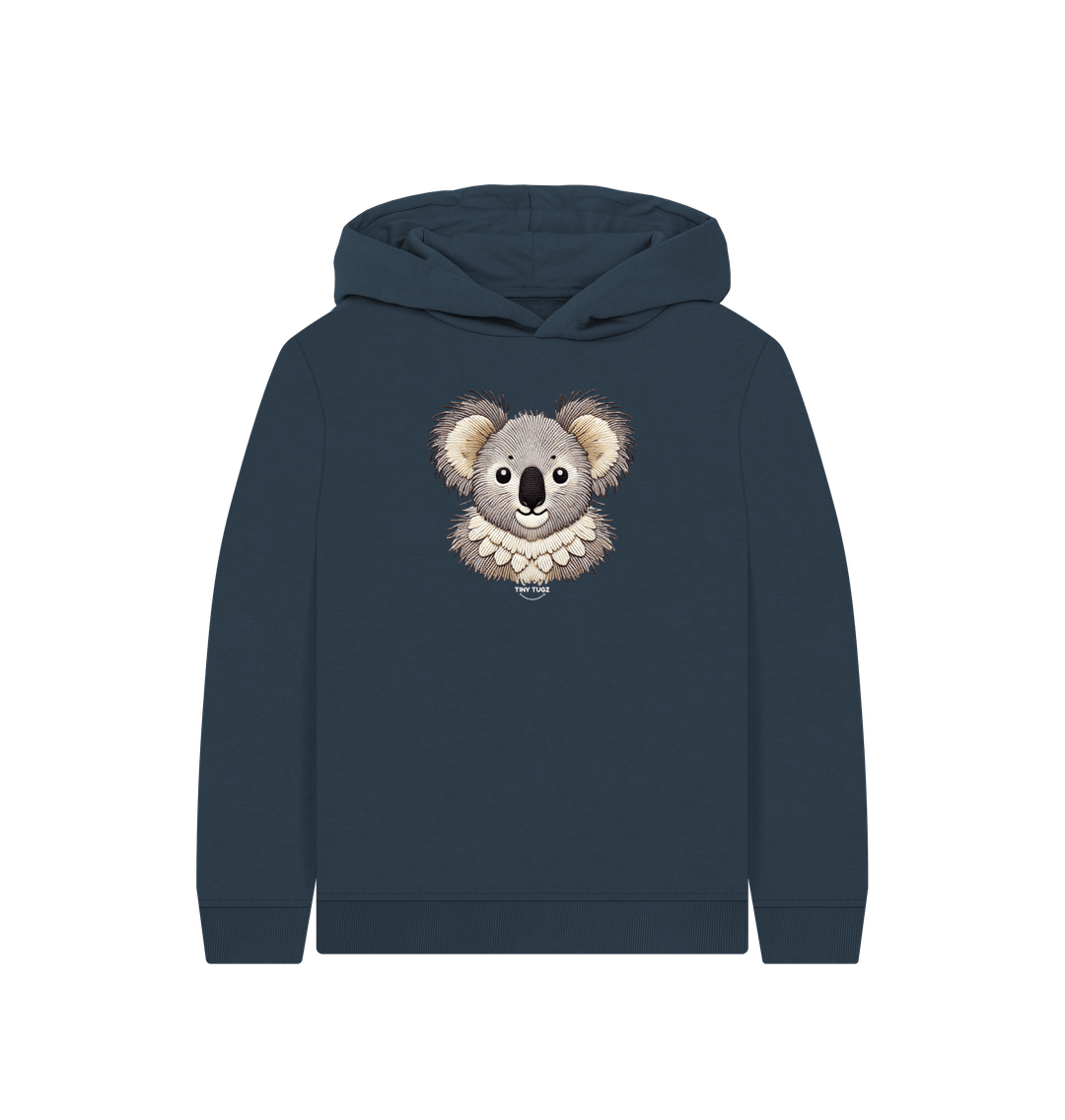 Navy Blue Printed Kids Hoodie
