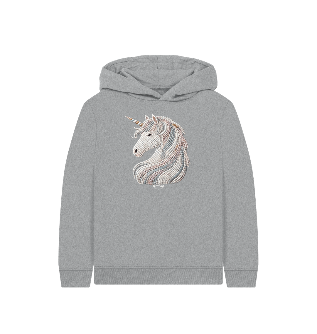 Athletic Grey Printed Kids Hoodie