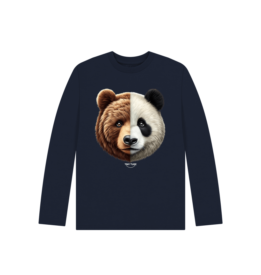 Navy Blue Printed Kids T-Shirt