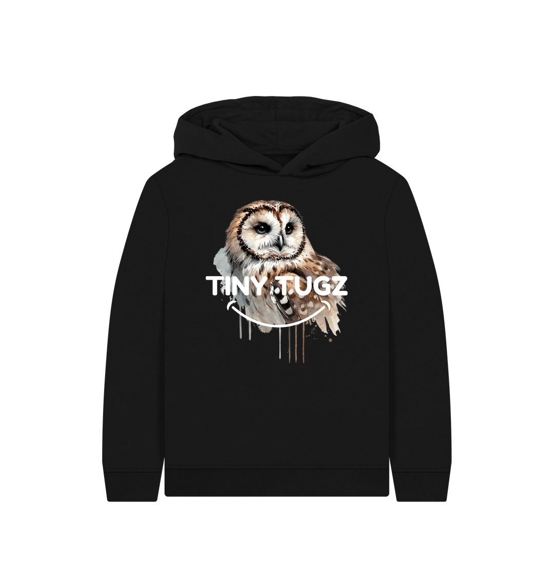 Black Printed Kids Hoodie