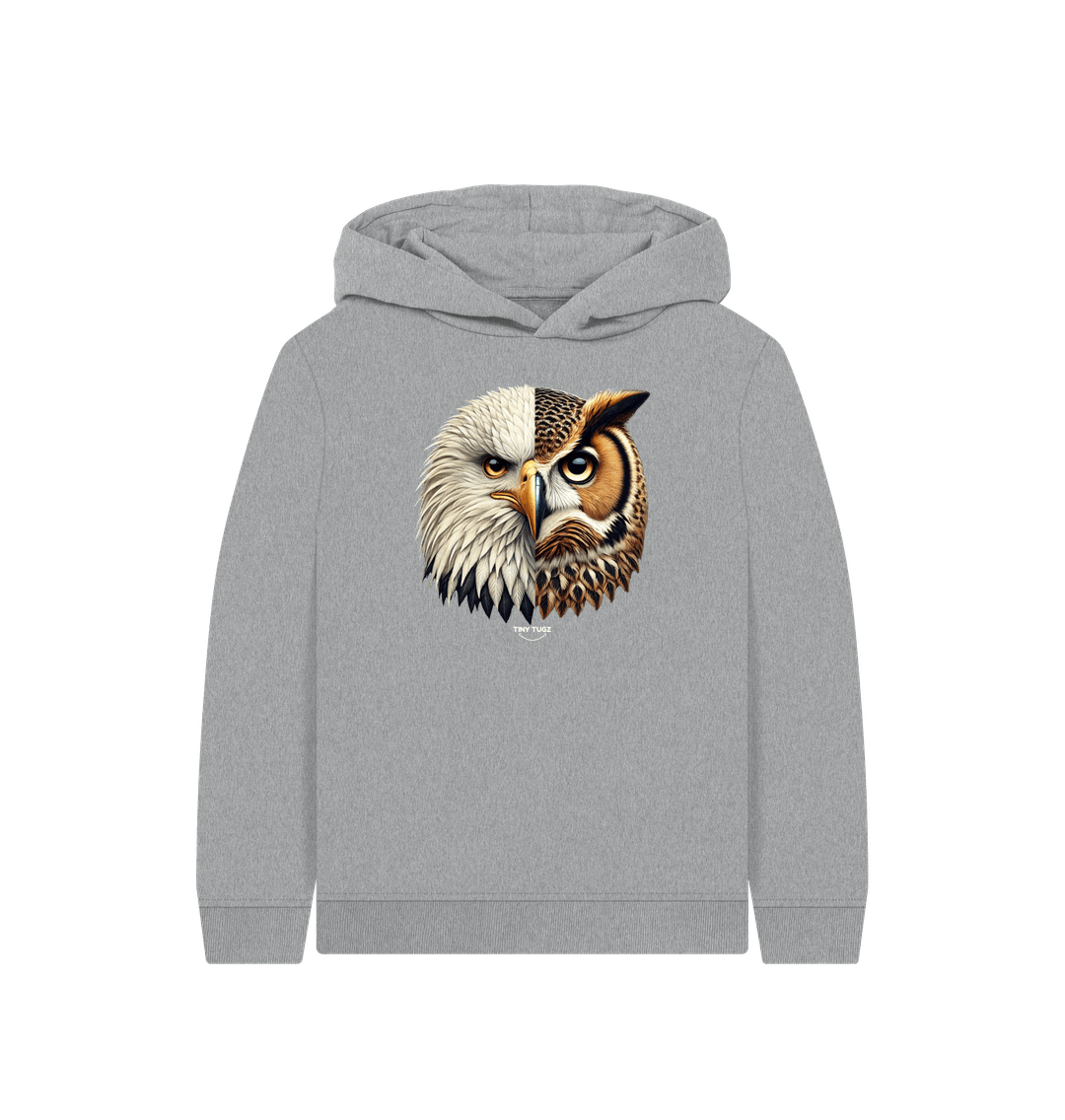 Athletic Grey Printed Kids Hoodie