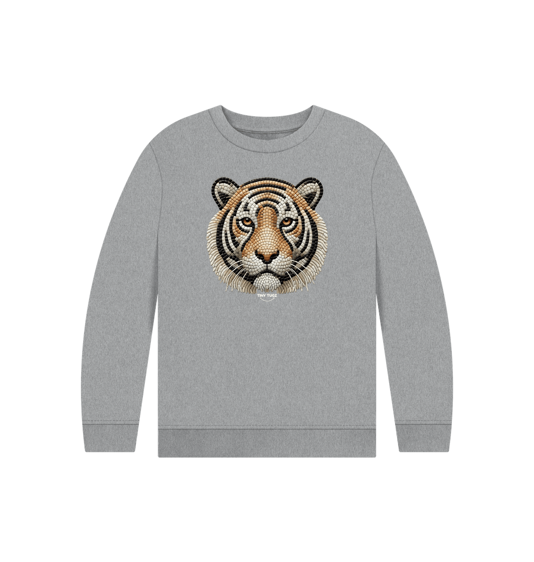 Athletic Grey Printed Kids Jumper
