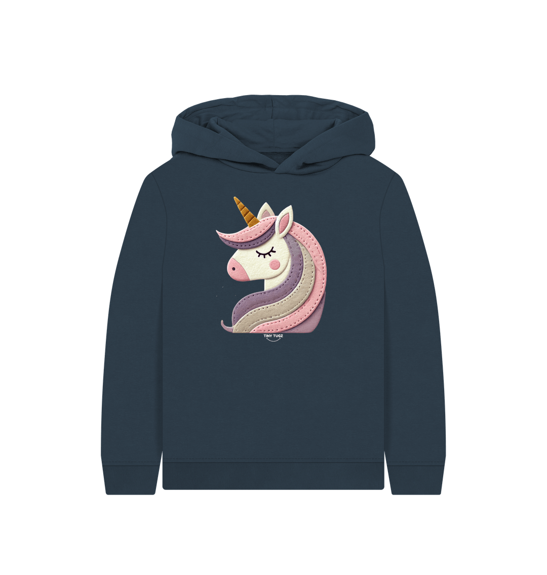Navy Blue Printed Kids Hoodie