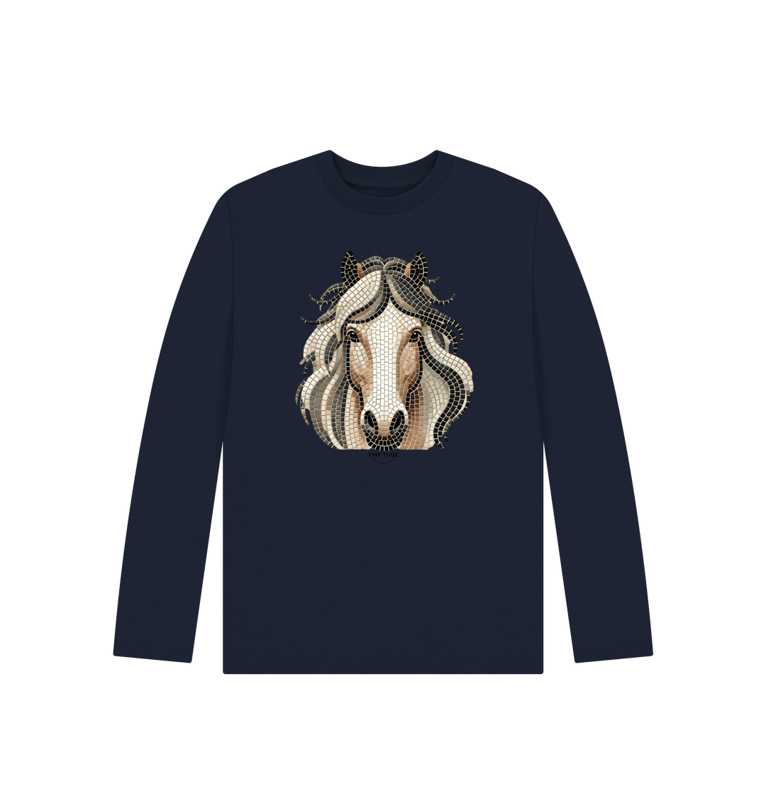 Navy Blue Printed Kids T-Shirt