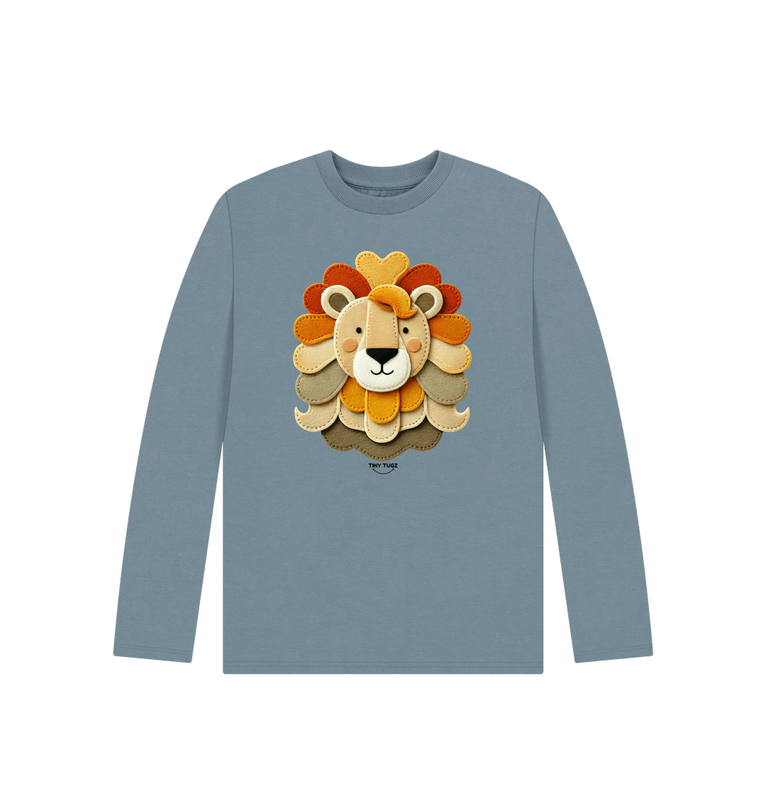 Stone Blue Printed Kids T-Shirt