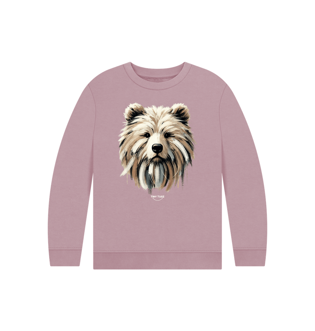 Mauve Printed Kids Jumper