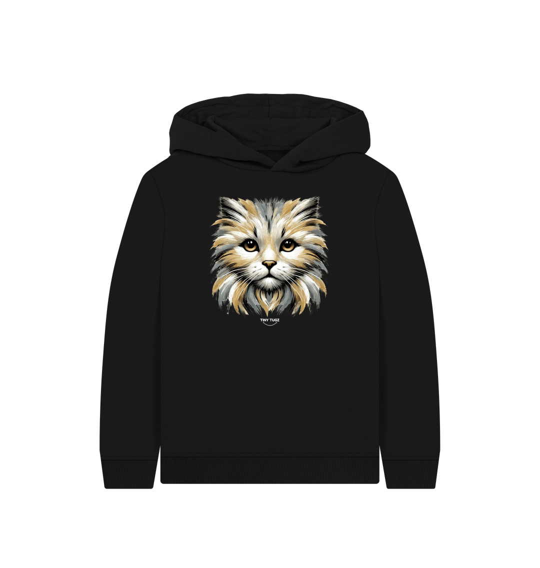 Black Printed Kids Hoodie