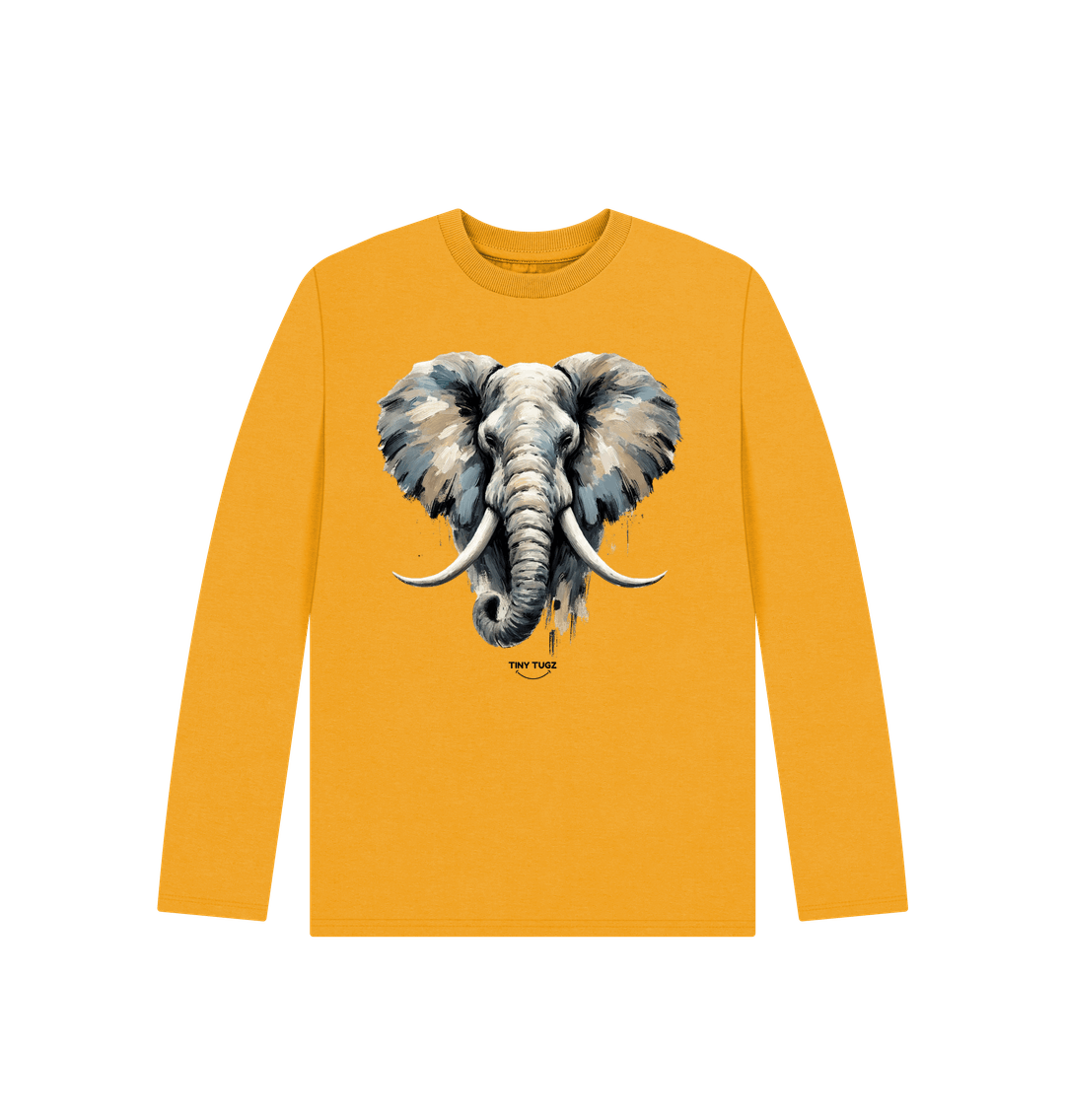 Mustard Printed Kids T-Shirt
