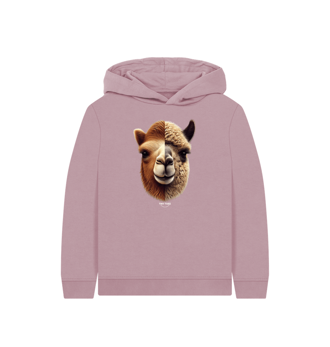 Mauve Printed Kids Hoodie