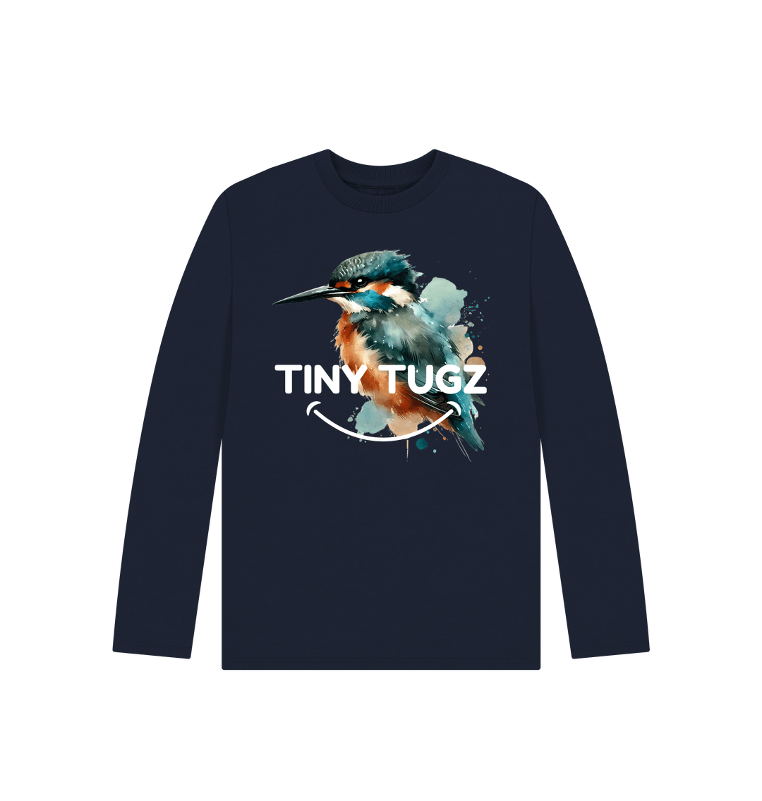 Navy Blue Printed Kids T-Shirt