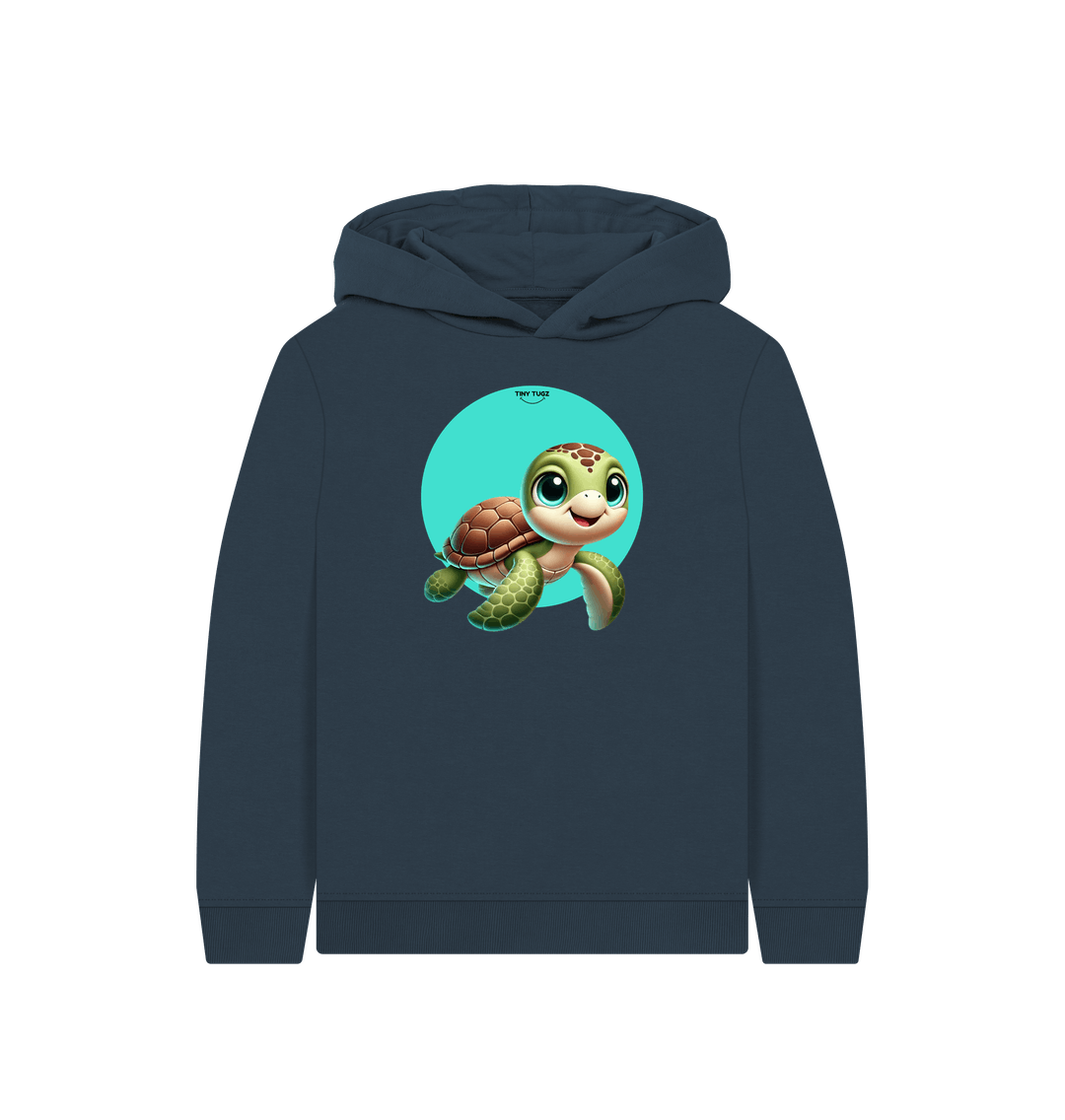 Navy Blue Printed Kids Hoodie