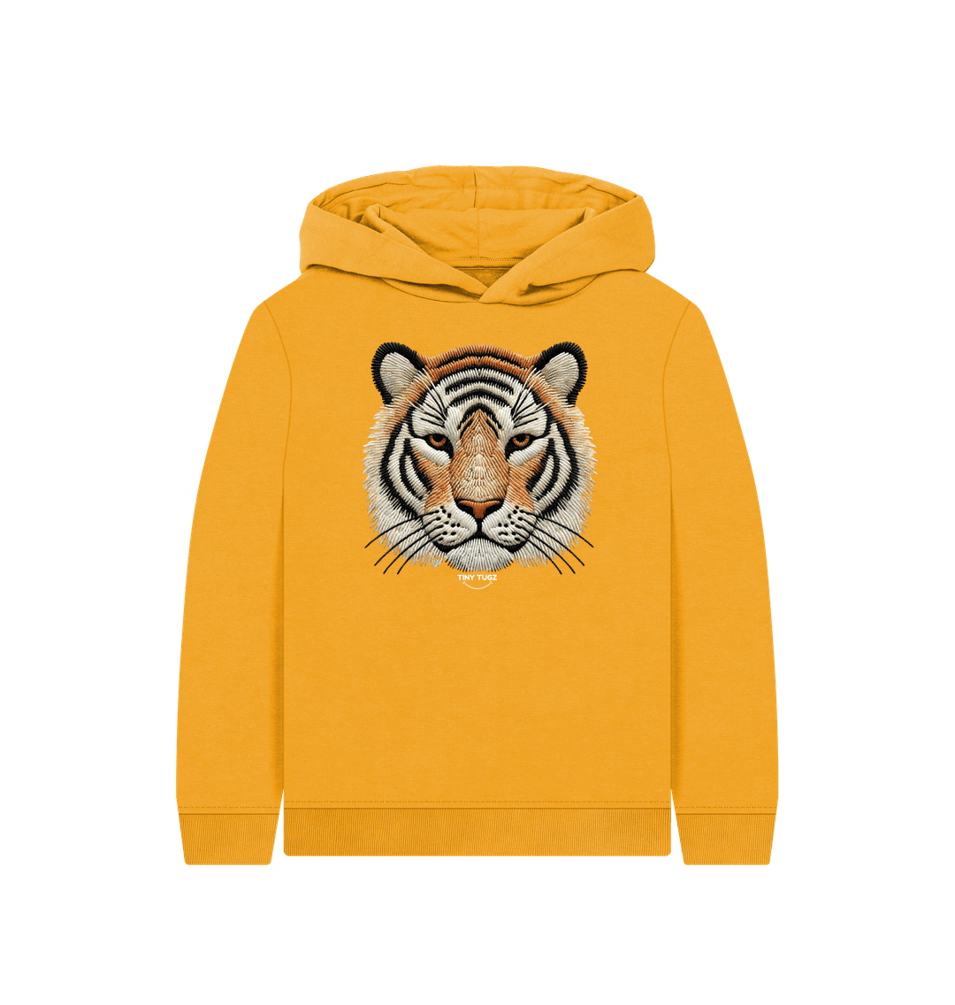 Mustard Printed Kids Hoodie