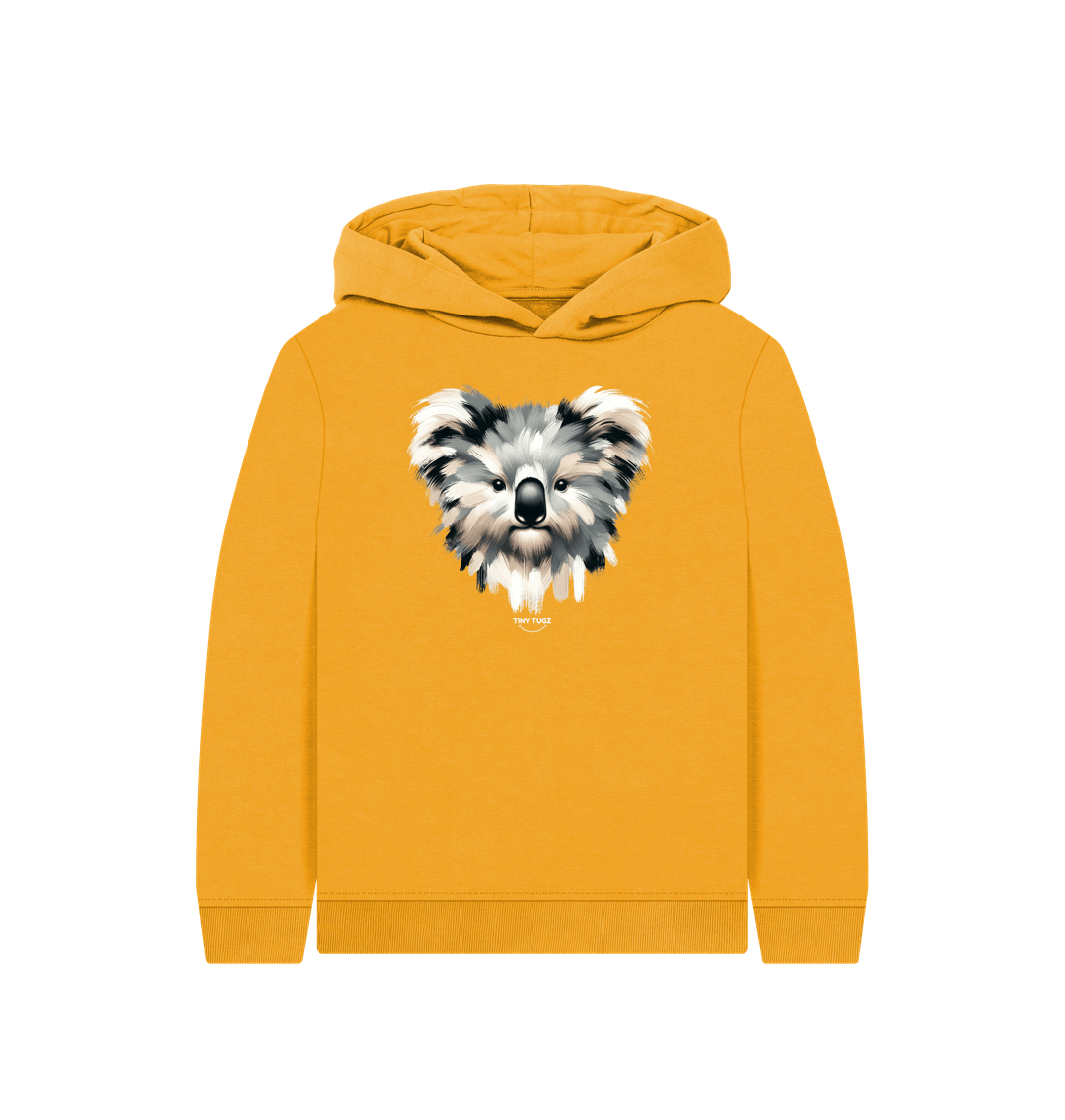 Mustard Printed Kids Hoodie