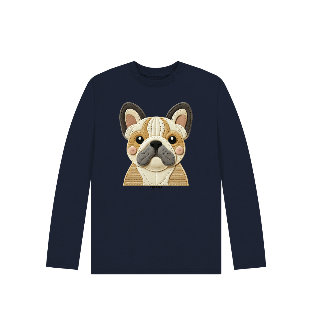 Navy Blue Printed Kids T-Shirt