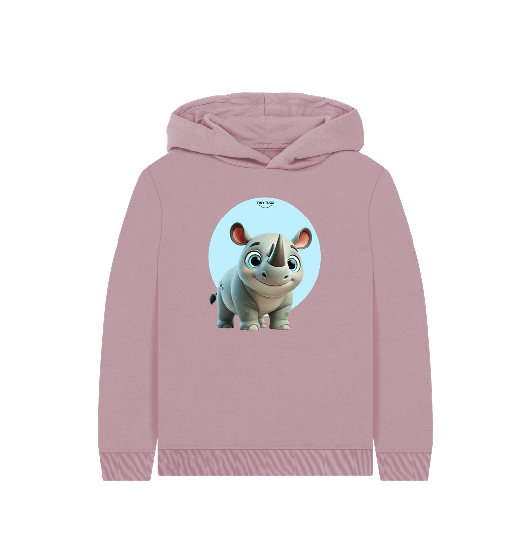 Mauve Printed Kids Hoodie