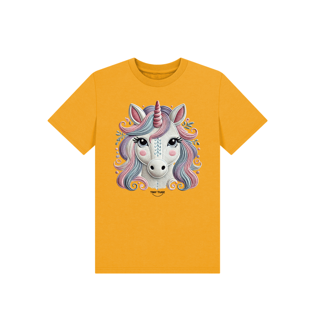 Mustard Printed Kids T-Shirt
