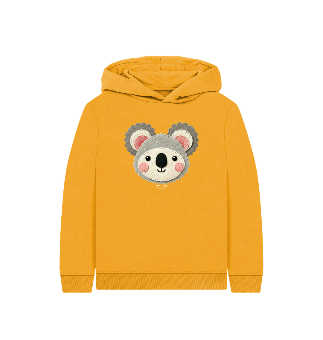 Mustard Printed Kids Hoodie