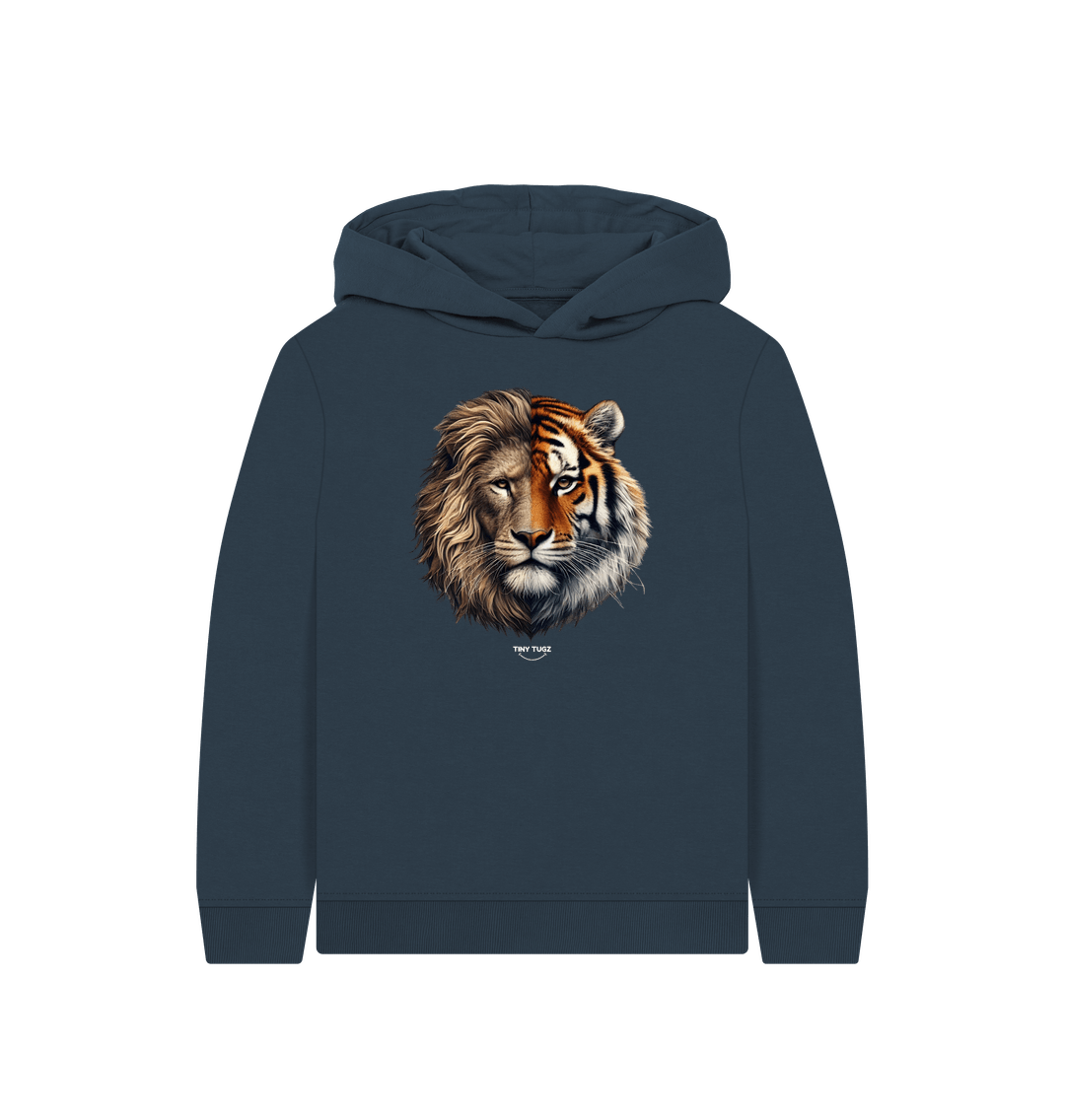 Navy Blue Printed Kids Hoodie