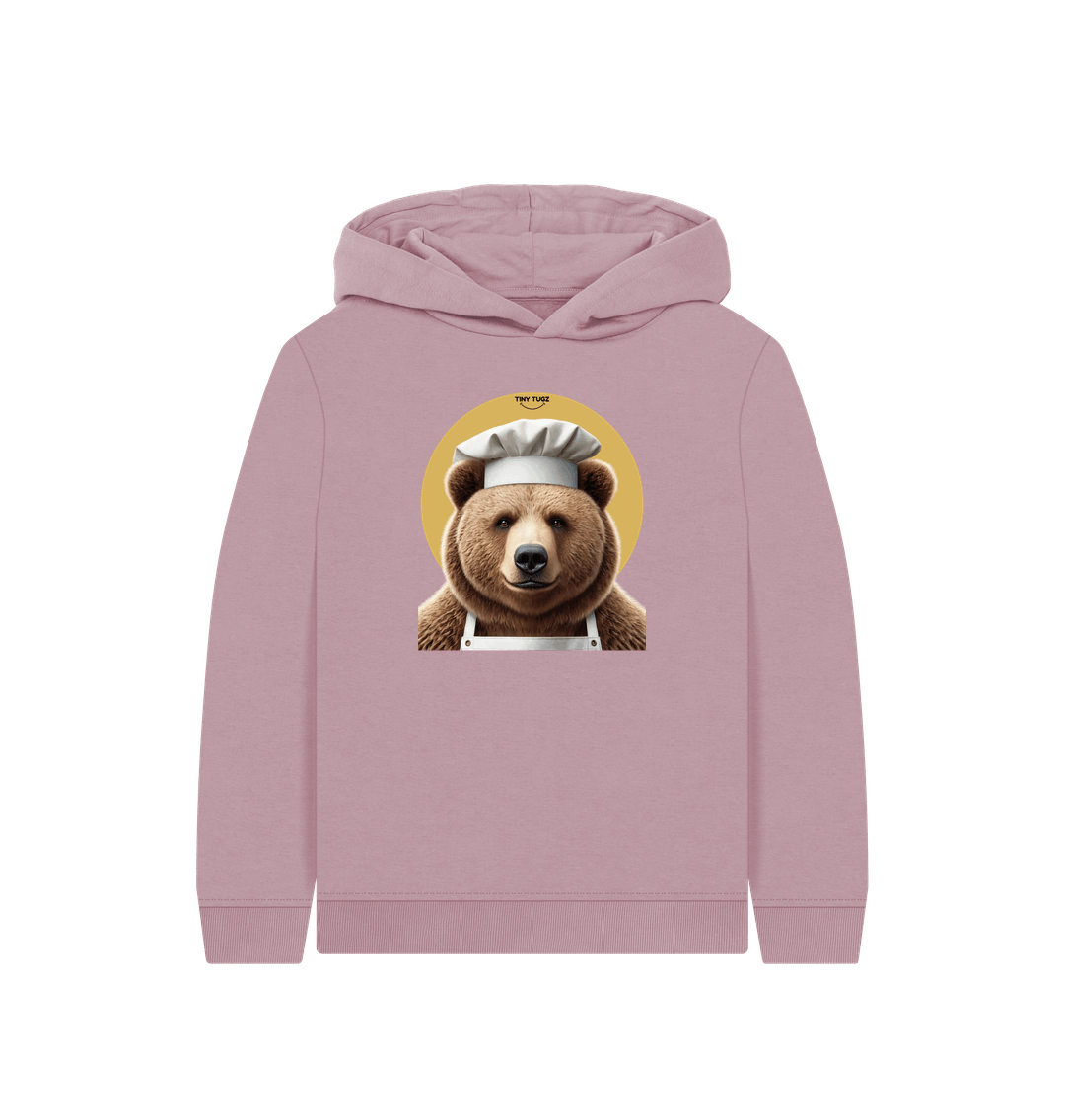 Mauve Printed Kids Hoodie