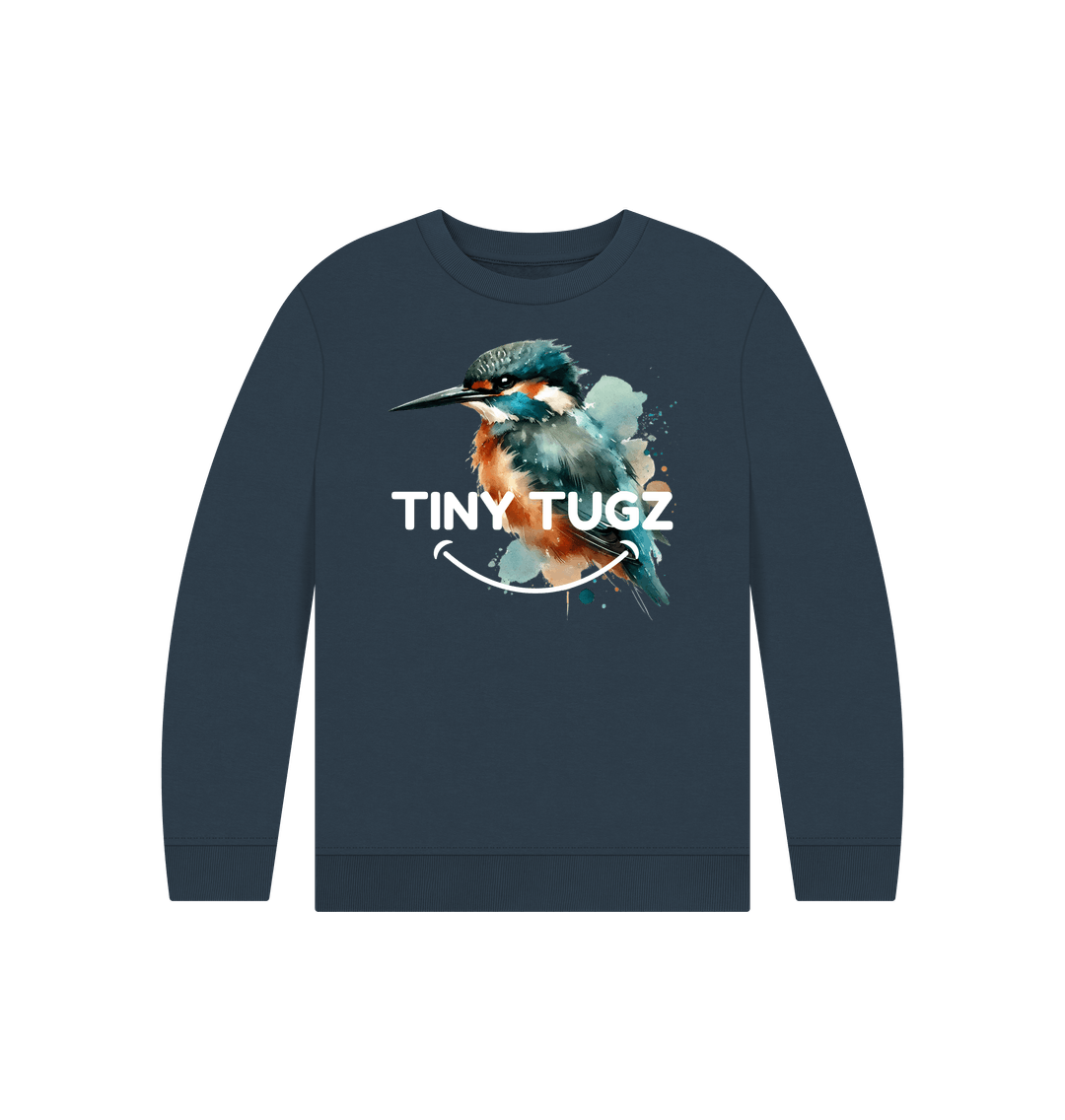 Navy Blue Printed Kids Jumper
