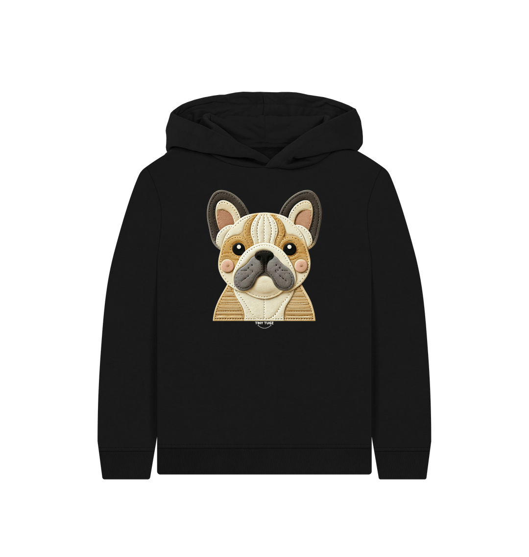 Black Printed Kids Hoodie