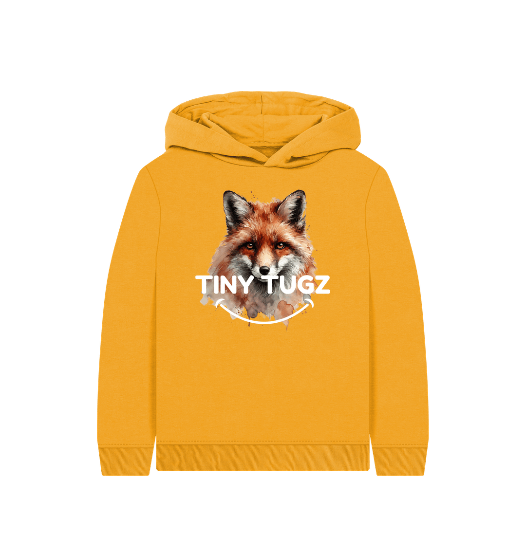 Mustard Printed Kids Hoodie
