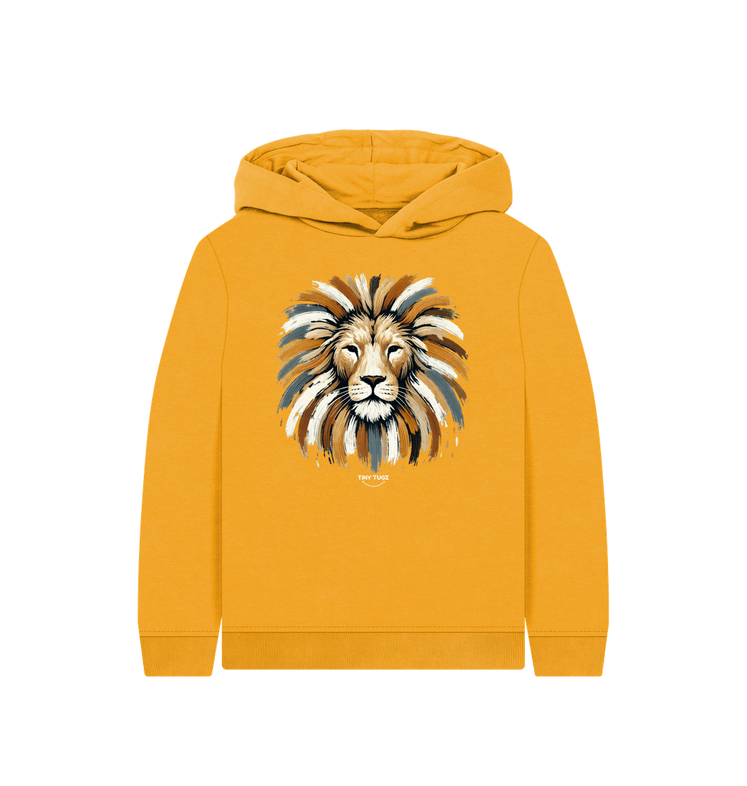 Mustard Printed Kids Hoodie
