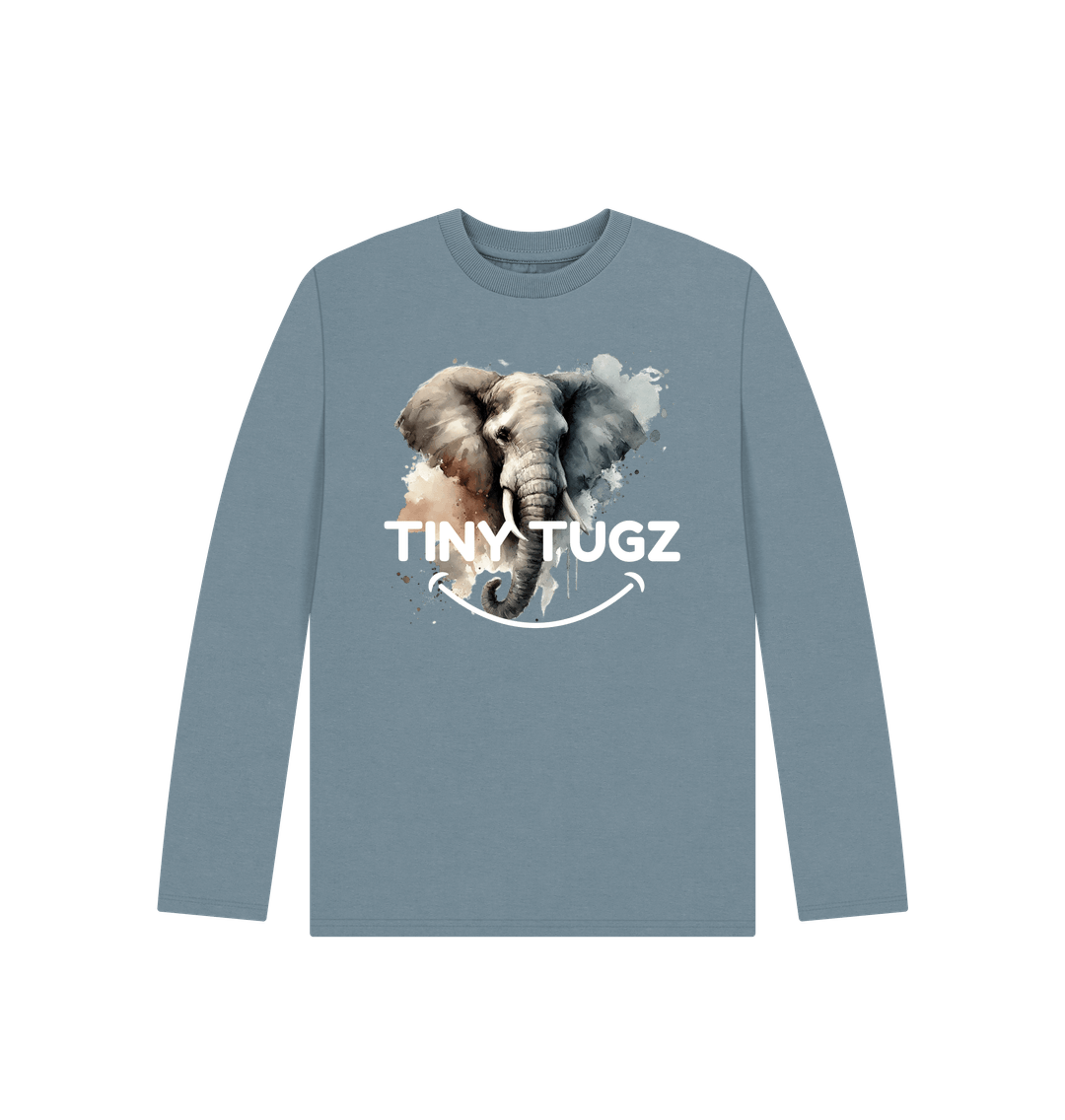 Stone Blue Printed Kids T-Shirt